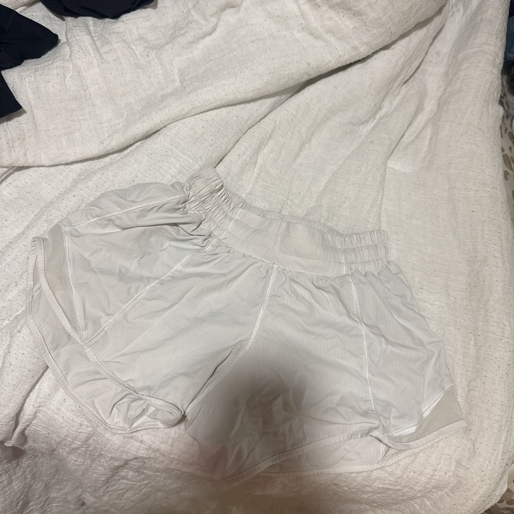 Women's White Lululemon Shorts 4inch